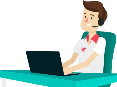 Atendente com fone de ouvido